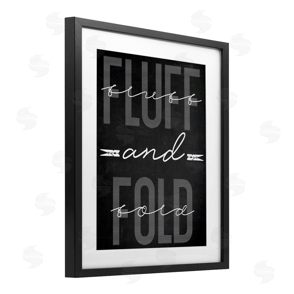 Marcus Prime Fluff & Fold Black Minimal Black Framed Print Under Glass Wall Art