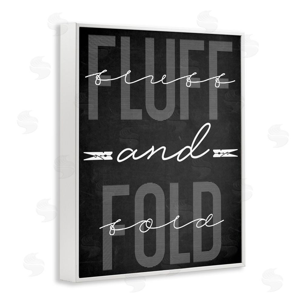 Marcus Prime Fluff & Fold Black Minimal White Framed Giclee Print Wall Art