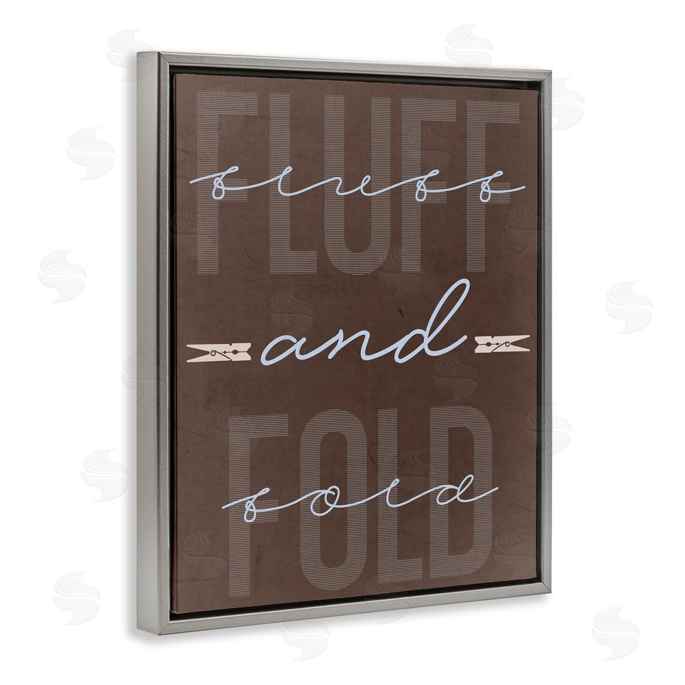 Marcus Prime Fluff And Fold Brown Minimal Gray Floating Frame Canvas Wall Art Print