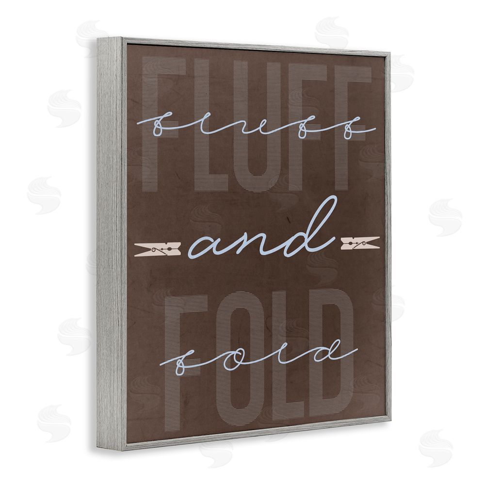 Marcus Prime Fluff And Fold Brown Minimal Gray Framed Giclee Print Wall Art