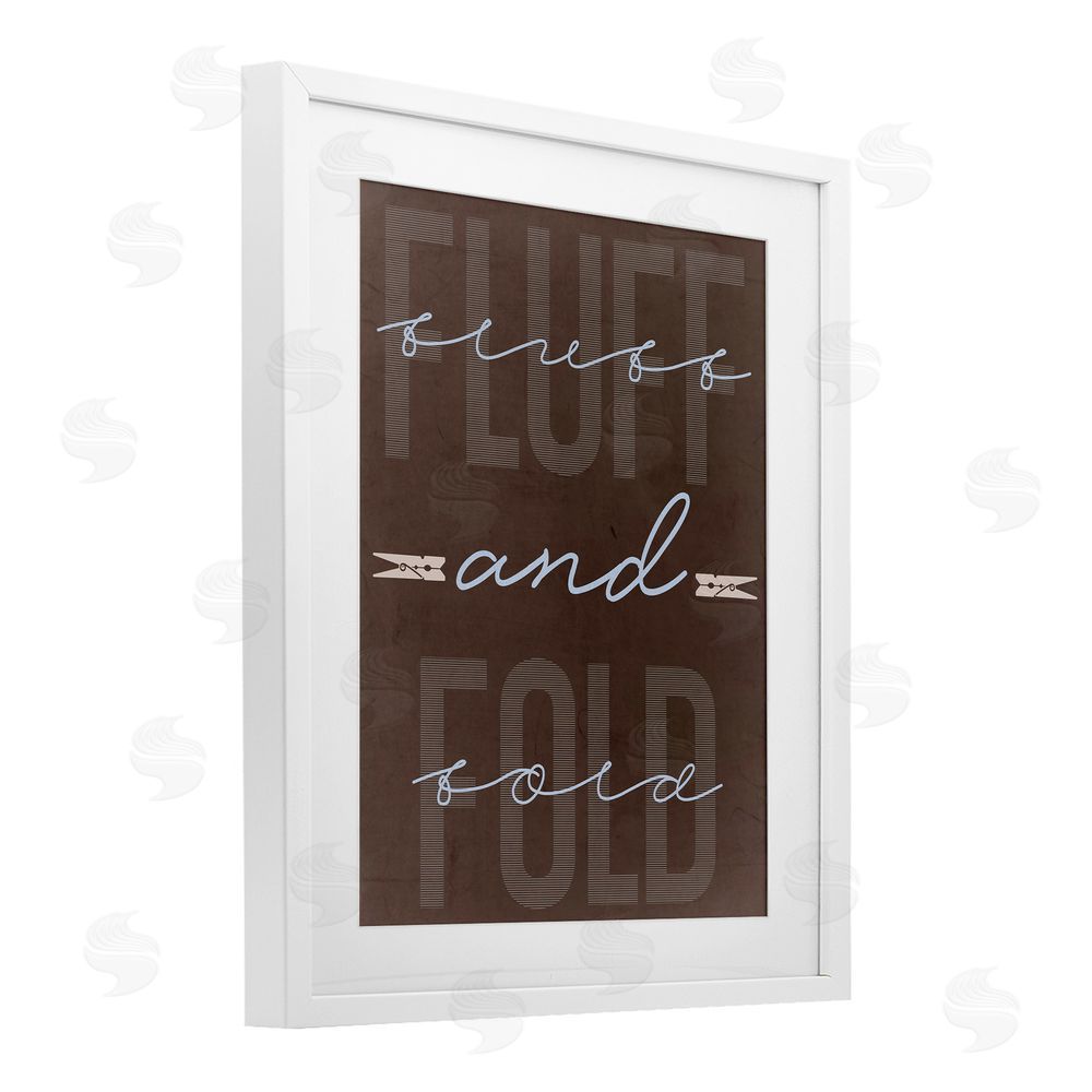 Marcus Prime Fluff And Fold Brown Minimal White Framed Print Under Glass Wall Art
