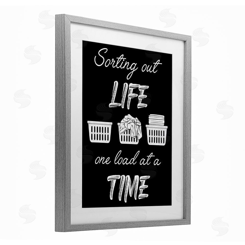 Marcus Prime Sorting Out Life Laundry Gray Framed Print Under Glass Wall Art
