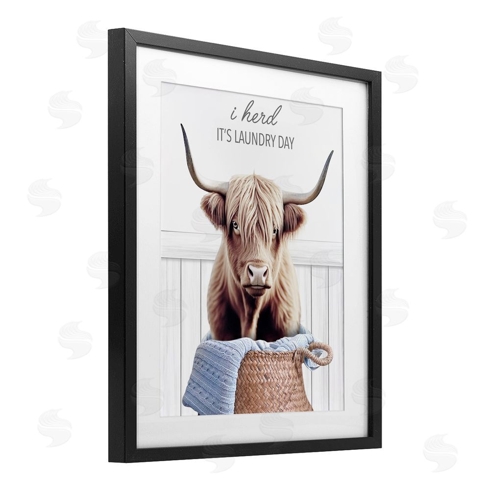 Marcus Prime Herd It's Laundry Day Black Framed Print Under Glass Wall Art
