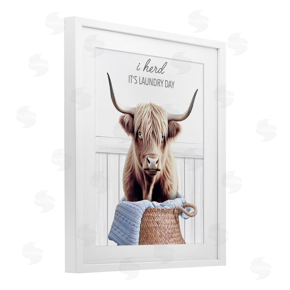 Marcus Prime Herd It's Laundry Day White Framed Print Under Glass Wall Art