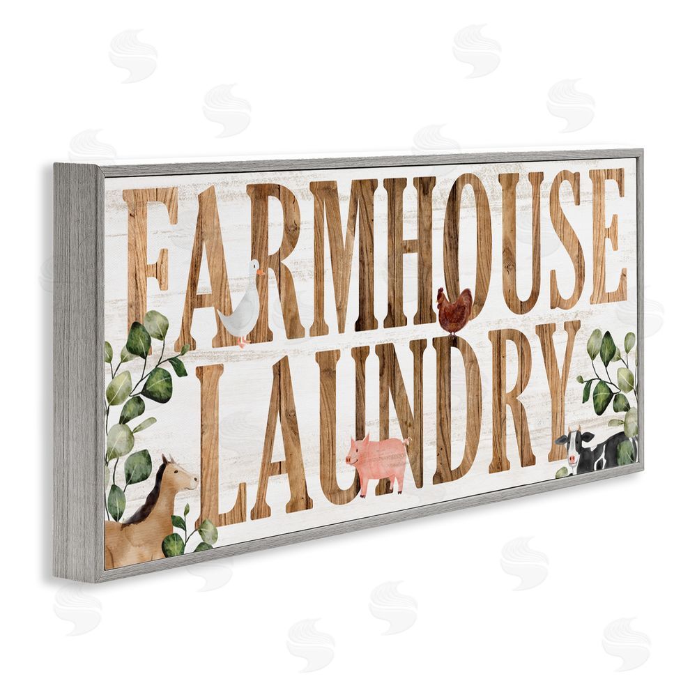 Kim Allen Rustic Farmhouse Laundry Gray Framed Giclee Print Wall Art