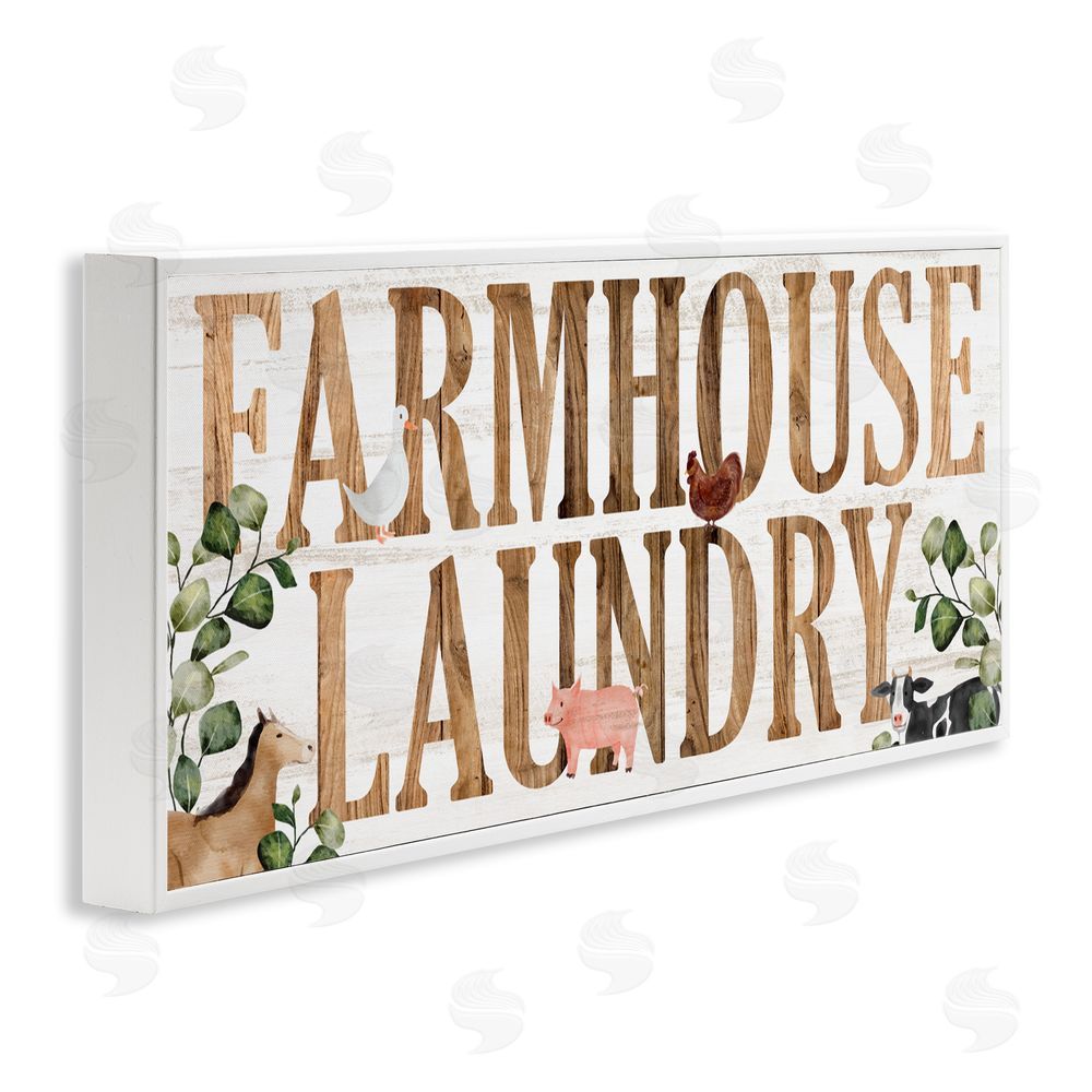 Kim Allen Rustic Farmhouse Laundry White Framed Giclee Print Wall Art
