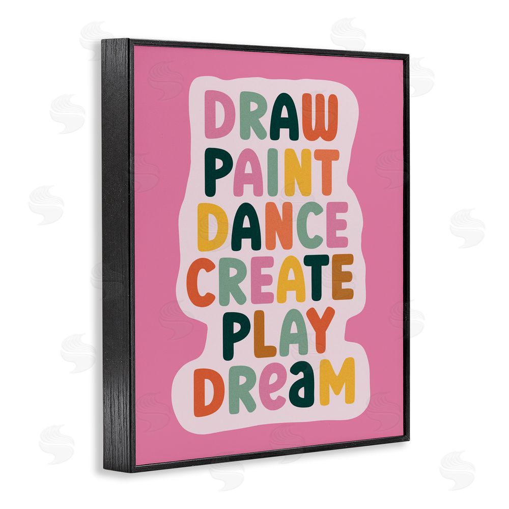 Julia Frost Draw Paint Dance Create Black Framed Giclee Print Wall Art