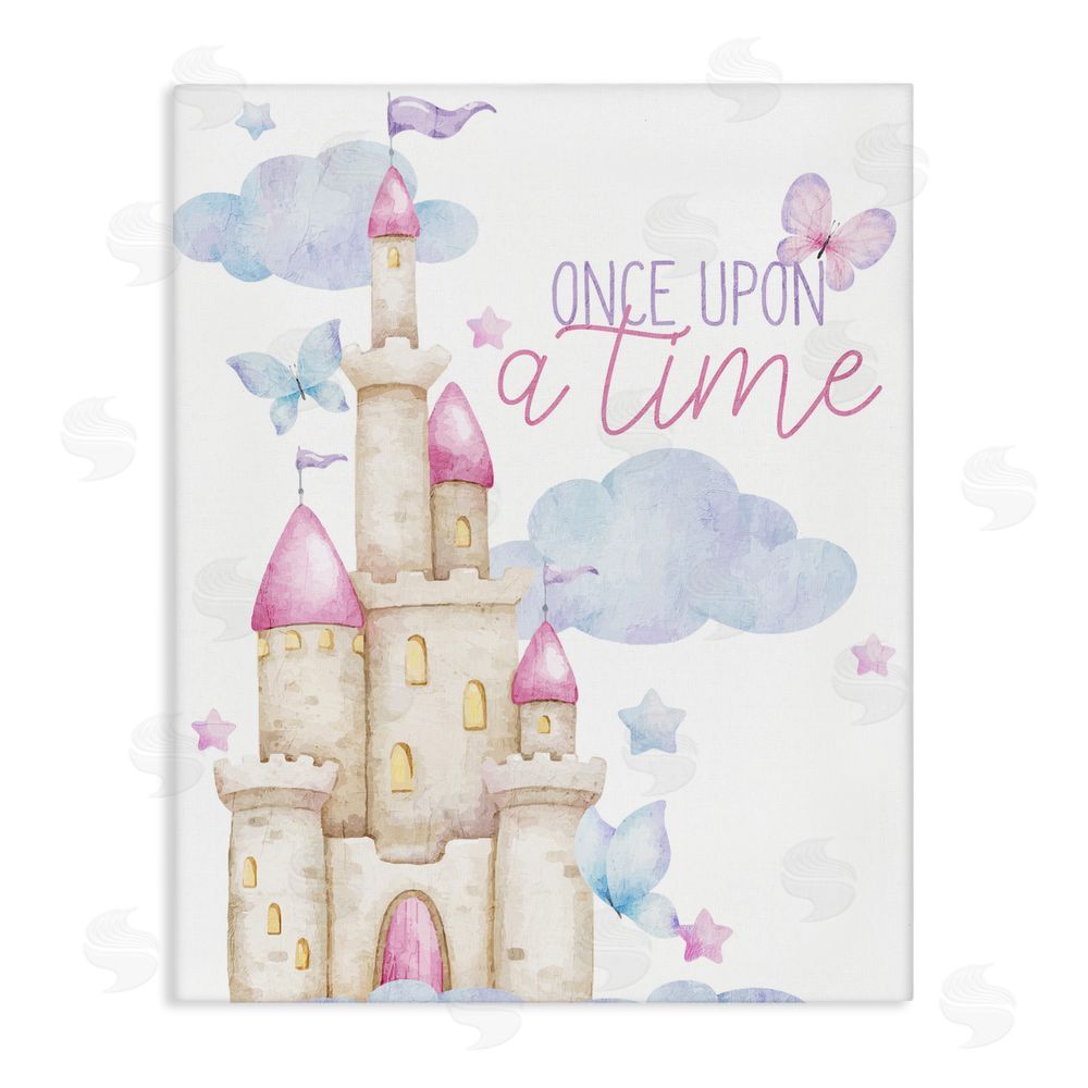 Kim Allen Once Upon A Time Castle Stretched Canvas Wall Art Print
