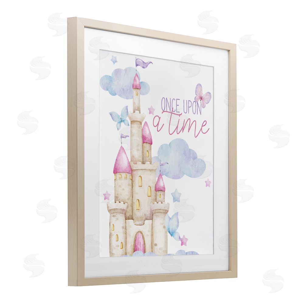 Kim Allen Once Upon A Time Castle Brown Framed Print Under Glass Wall Art