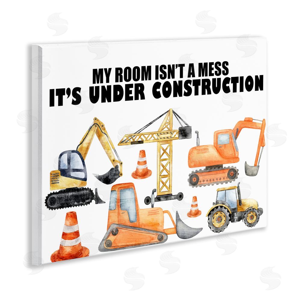 Kim Allen Not A Mess Under Construction Wooden Wall Plaque Art Print