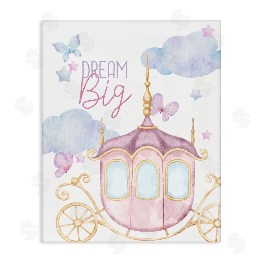 Kim Allen Dream Big Fantasy Carriage Stretched Canvas Wall Art Print