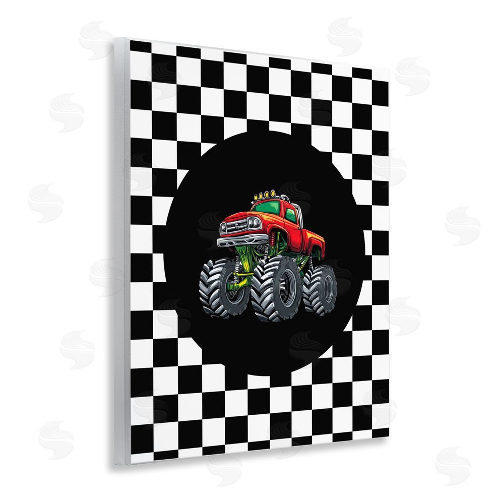 Kim Allen Monster Truck Dude Wooden Wall Plaque Art Print