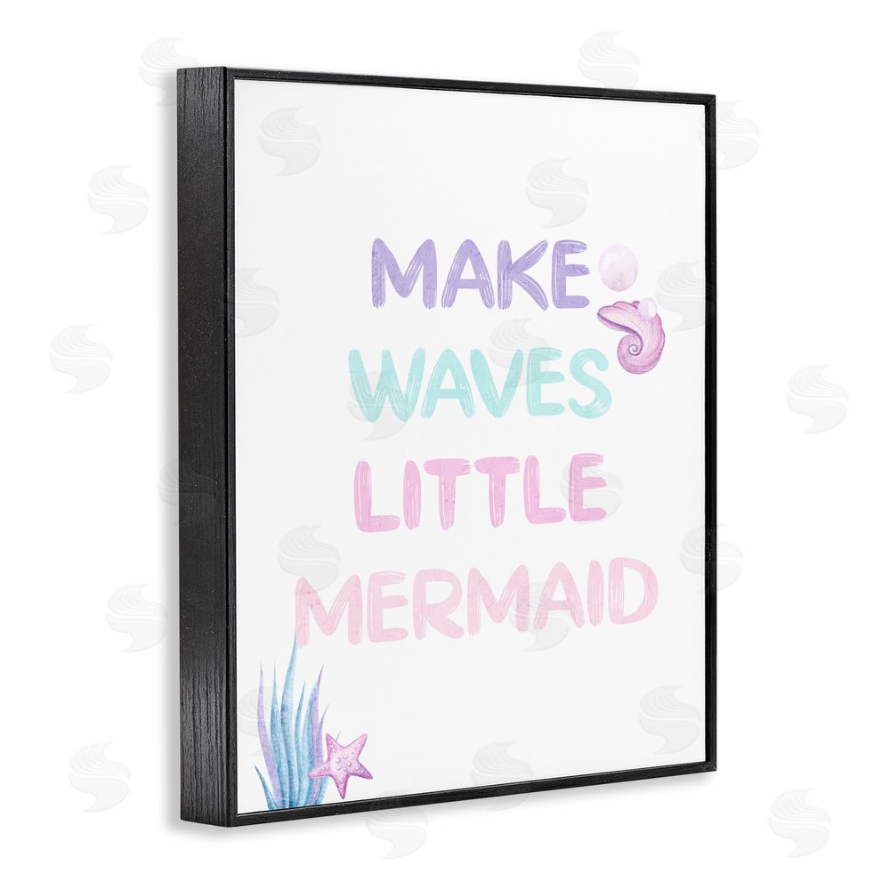 Kim Allen Make Waves Little Mermaid Black Framed Giclee Print Wall Art