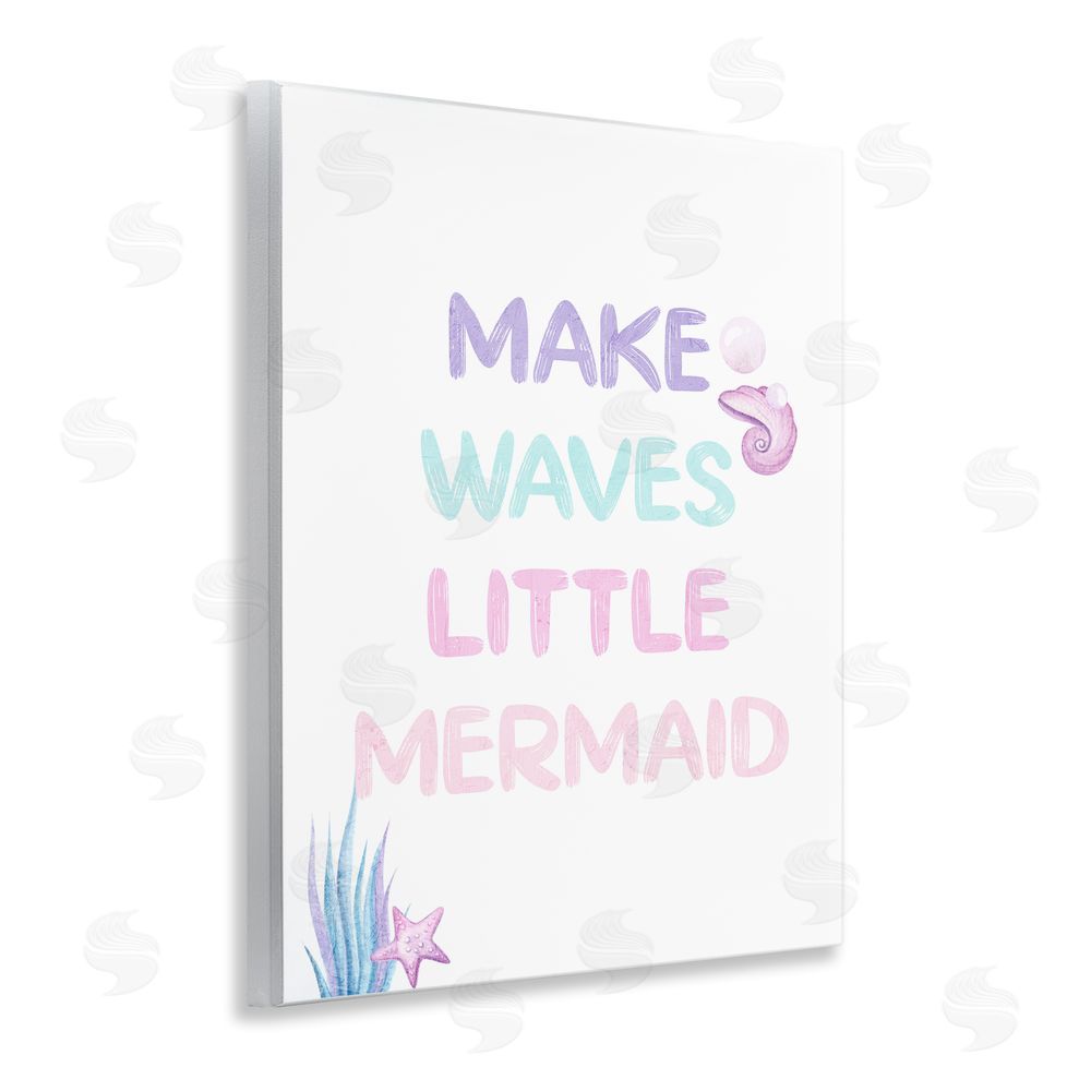 Kim Allen Make Waves Little Mermaid Wooden Wall Plaque Art Print