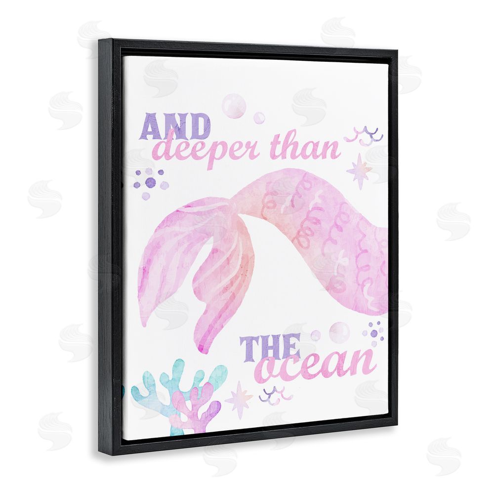Kim Allen Deeper Than The Ocean Black Floating Frame Canvas Wall Art Print