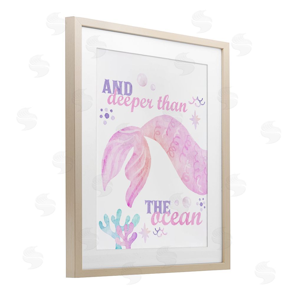 Kim Allen Deeper Than The Ocean Brown Framed Print Under Glass Wall Art