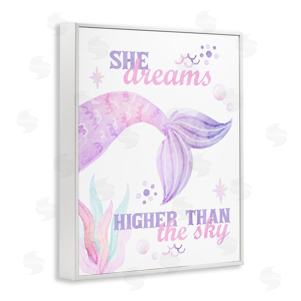Kim Allen She Dreams Higher Than The Sky White Framed Giclee Print Wall Art