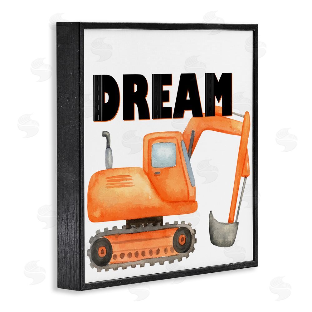 Kim Allen Dream with Orange Excavator Black Framed Giclee Print Wall Art