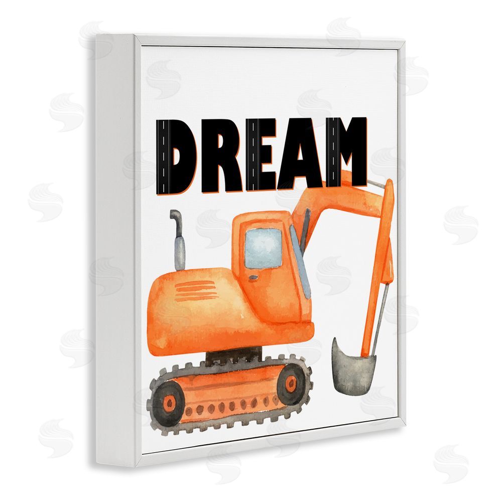 Kim Allen Dream with Orange Excavator White Framed Giclee Print Wall Art