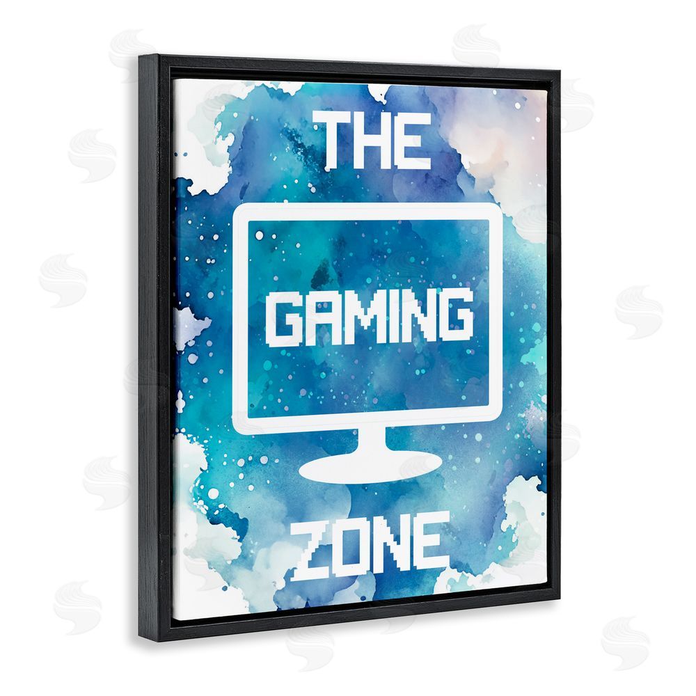 Marcus Prime Gaming Zone Moniter Black Floating Frame Canvas Wall Art Print