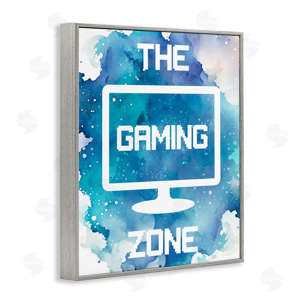 Marcus Prime Gaming Zone Moniter Gray Framed Giclee Print Wall Art
