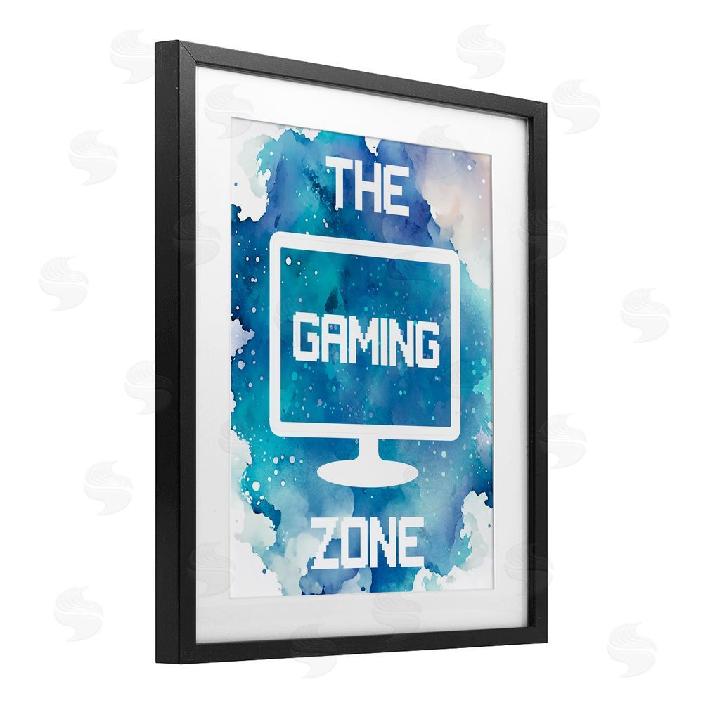 Marcus Prime Gaming Zone Moniter Black Framed Print Under Glass Wall Art