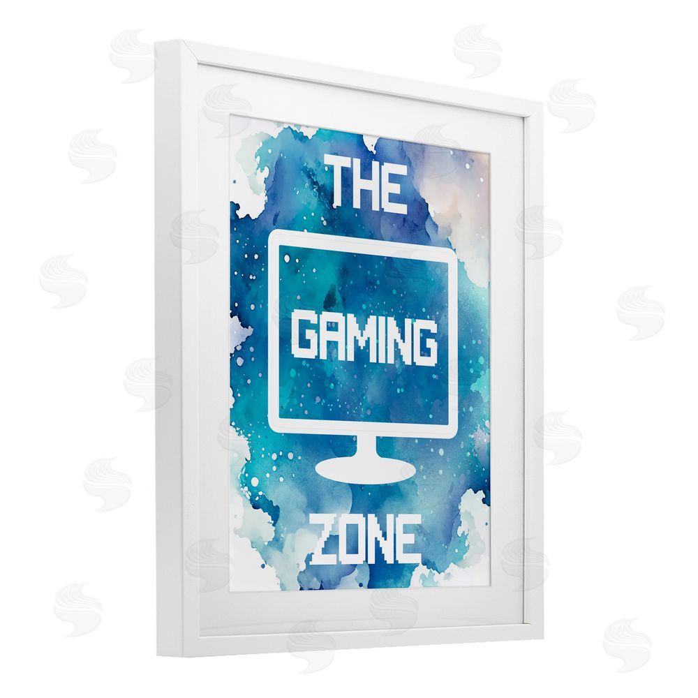 Marcus Prime Gaming Zone Moniter White Framed Print Under Glass Wall Art