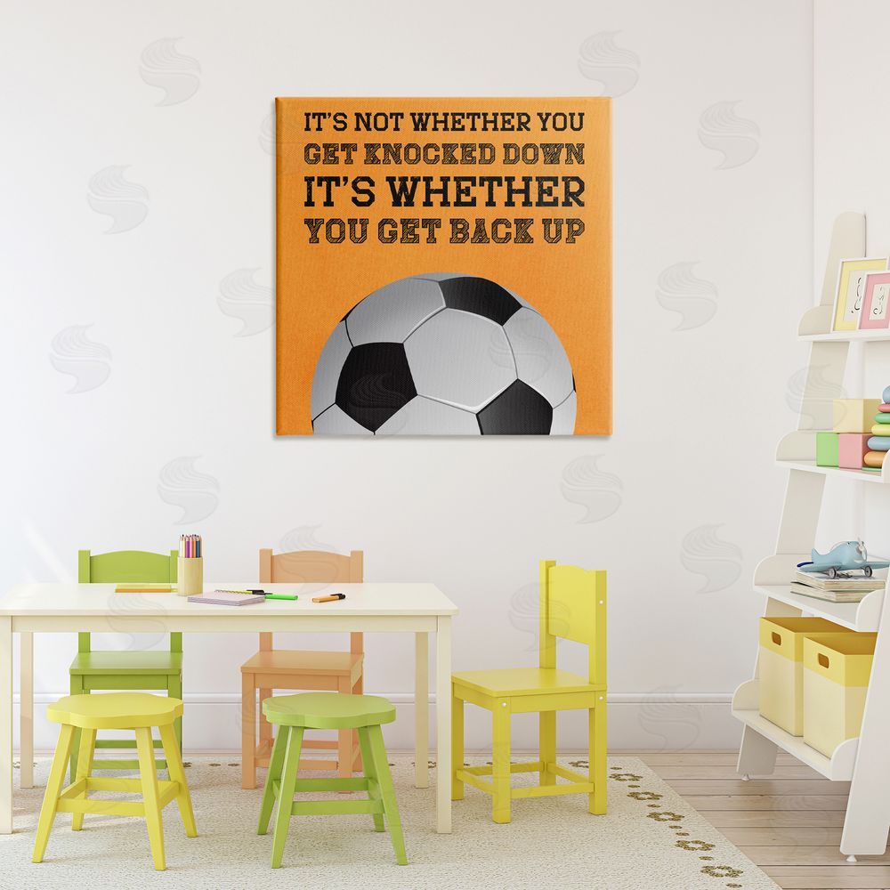 Marcus Prime Whether You Get Back Up Stretched Canvas Wall Art Print in Room