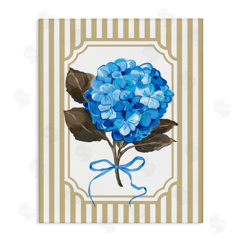 Adonna Ebrahimi Hydrangea Bundle with Bow Stretched Canvas Wall Art Print