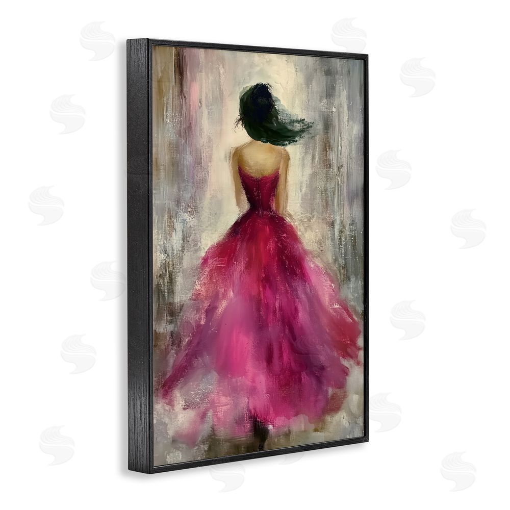 Annabelle Hall After Midnight Girl in Gown Black Framed Giclee Print Wall Art