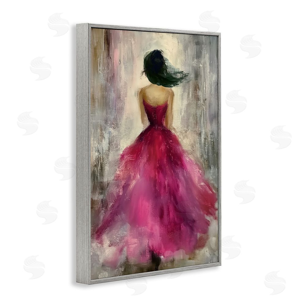 Annabelle Hall After Midnight Girl in Gown Gray Framed Giclee Print Wall Art