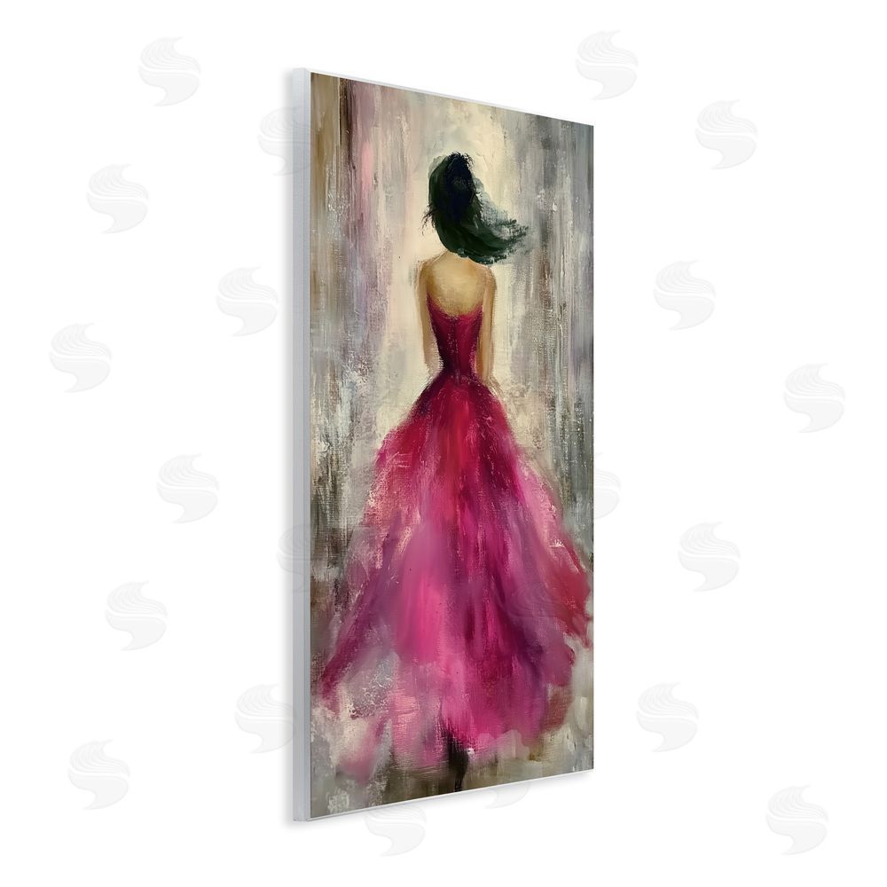 Annabelle Hall After Midnight Girl in Gown Wooden Wall Plaque Art Print