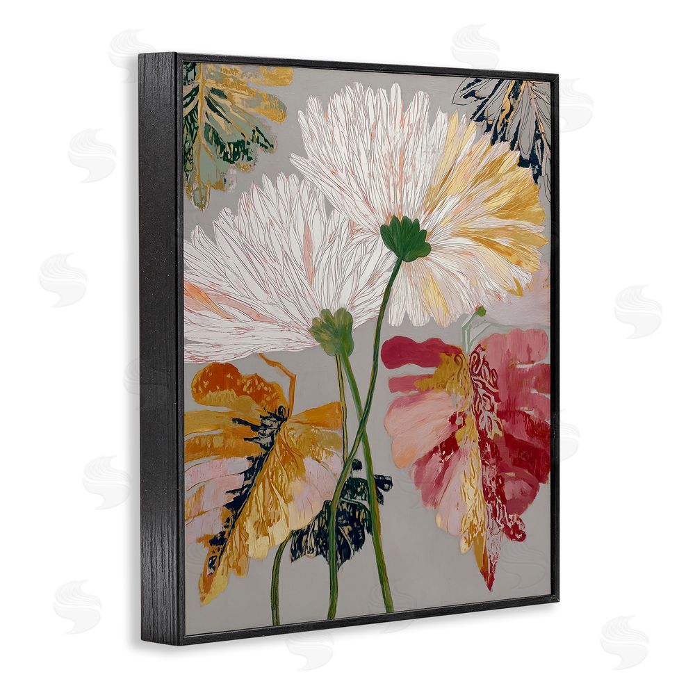 Annabelle Hall Playful Assumptions Flowers Black Framed Giclee Print Wall Art