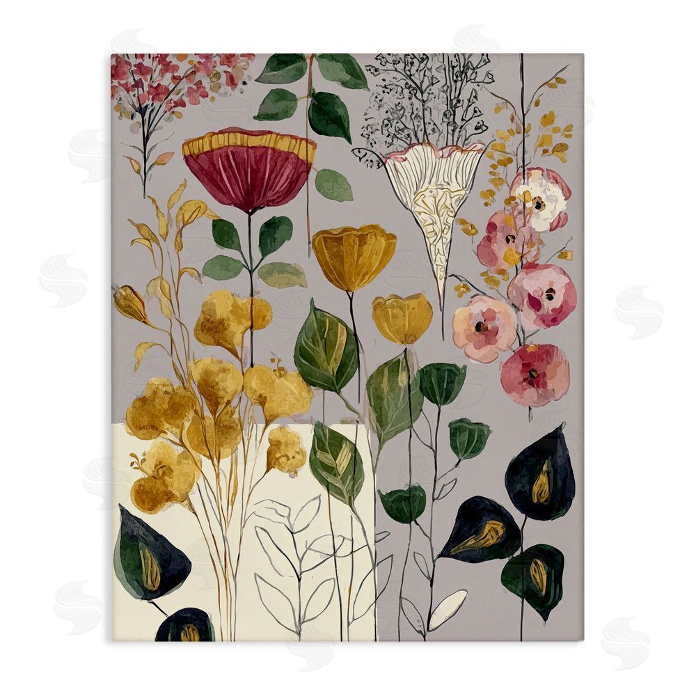Annabelle Hall Playful Assumptions Foliage Stretched Canvas Wall Art Print