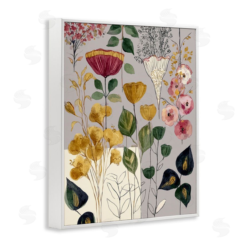 Annabelle Hall Playful Assumptions Foliage White Framed Giclee Print Wall Art