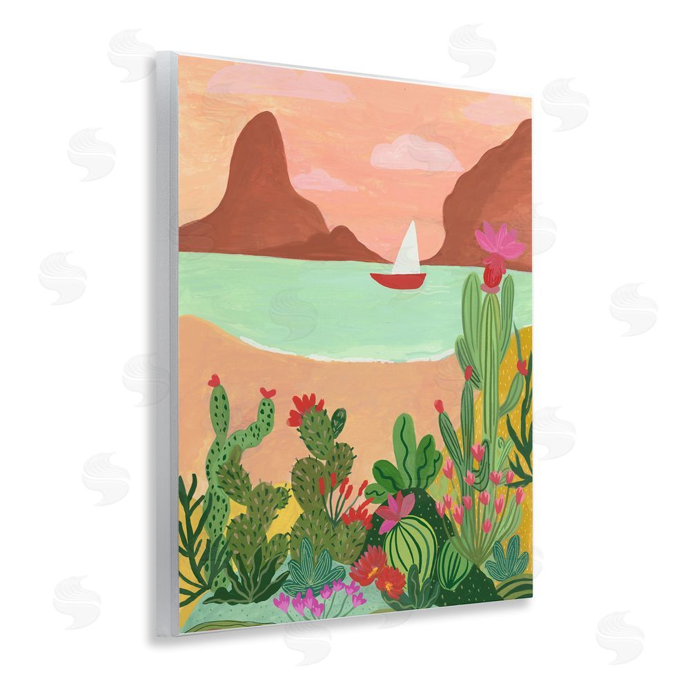 Nabeela Rumi Desert Oasis Boat Wooden Wall Plaque Art Print