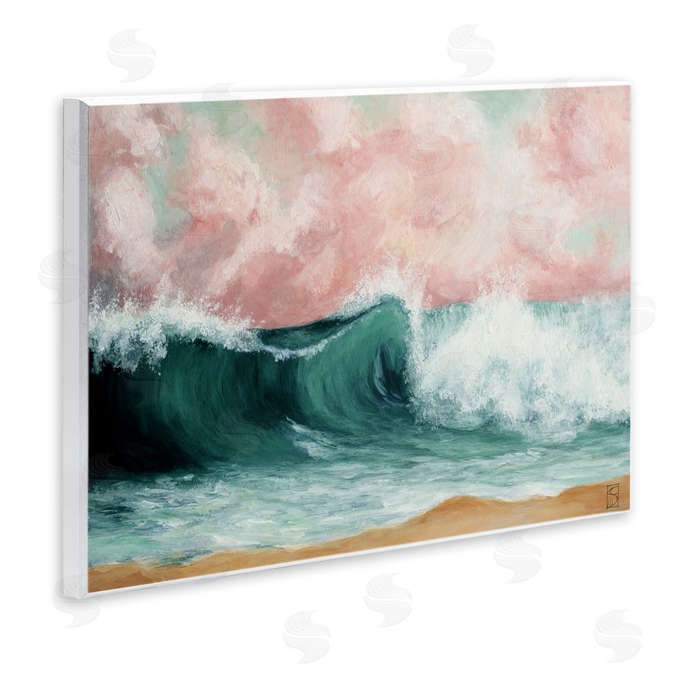 Sara Culpepper Crashing Seascape Waves Wooden Wall Plaque Art Print