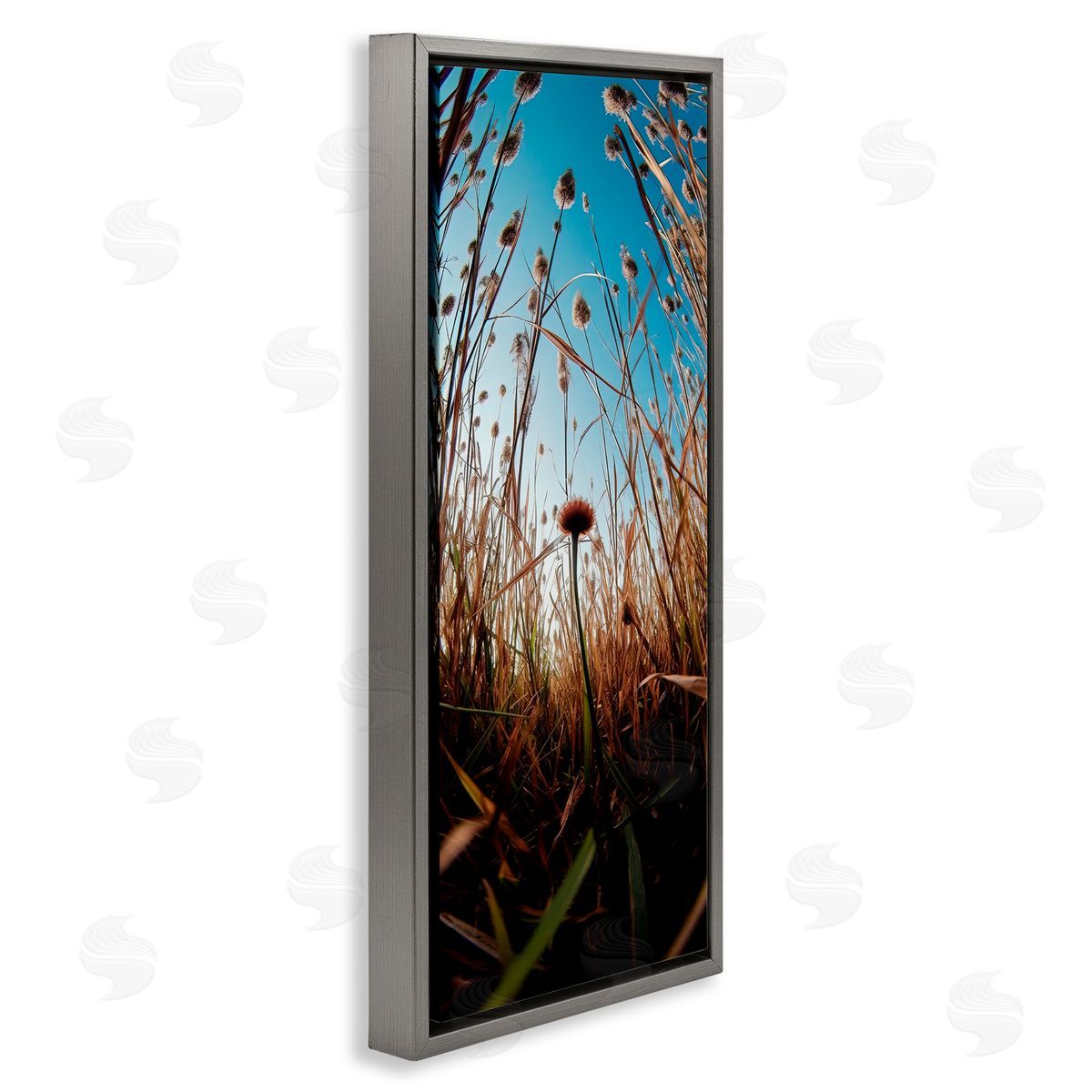 Decent Exposures Daydream Botanical Meadow Gray Floating Frame Canvas Wall Art Print