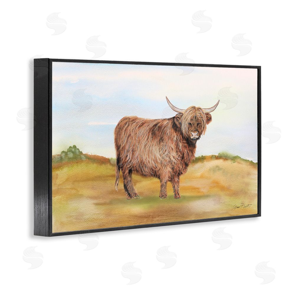 Jean Plout Farm Animal In Pasture Black Framed Giclee Print Wall Art