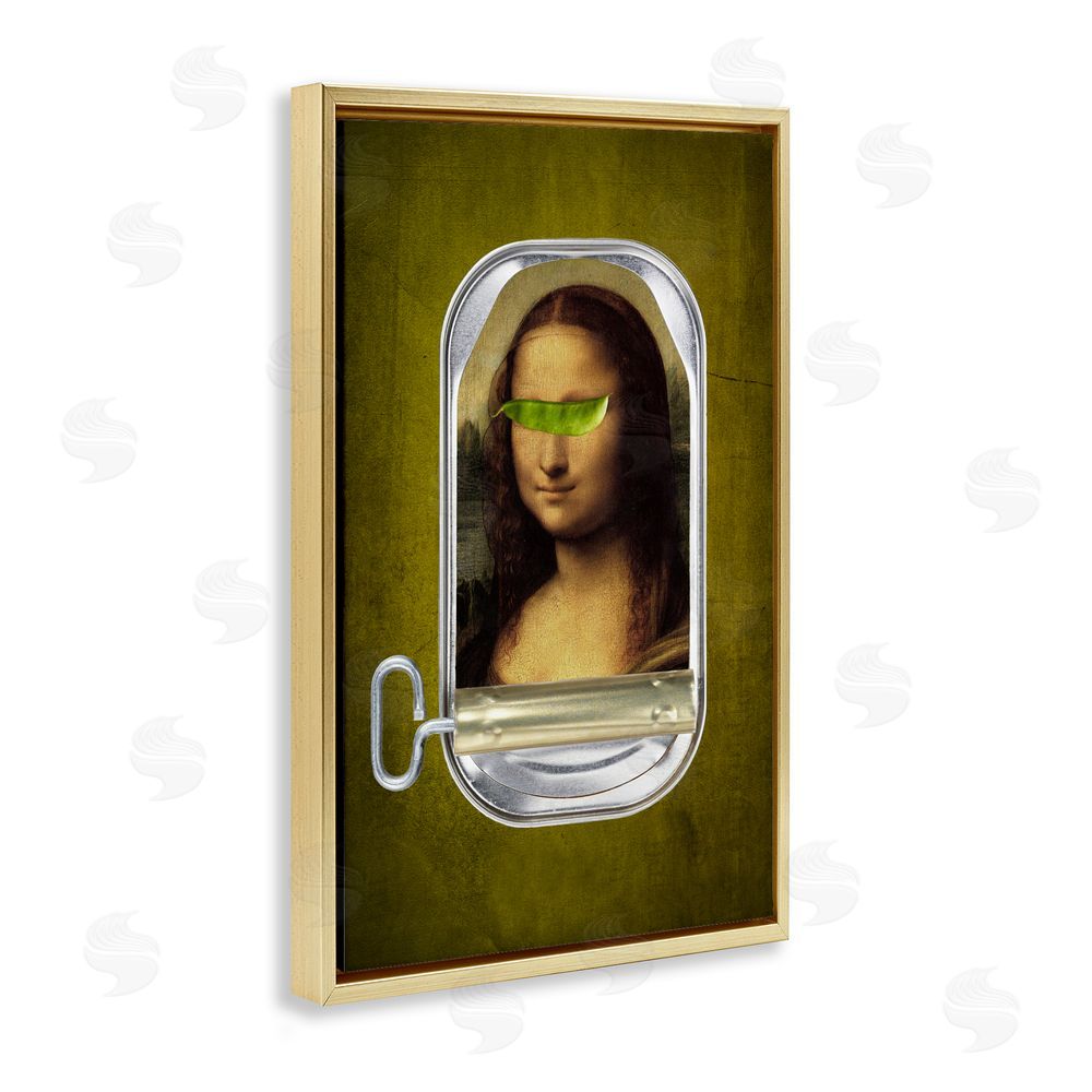 Elo Marc Canned Mona Lisa Gold Floating Frame Canvas Wall Art Print