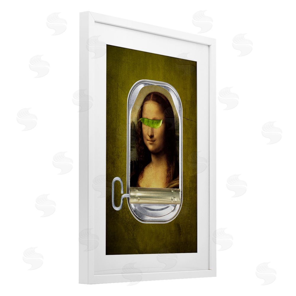 Elo Marc Canned Mona Lisa White Framed Print Under Glass Wall Art