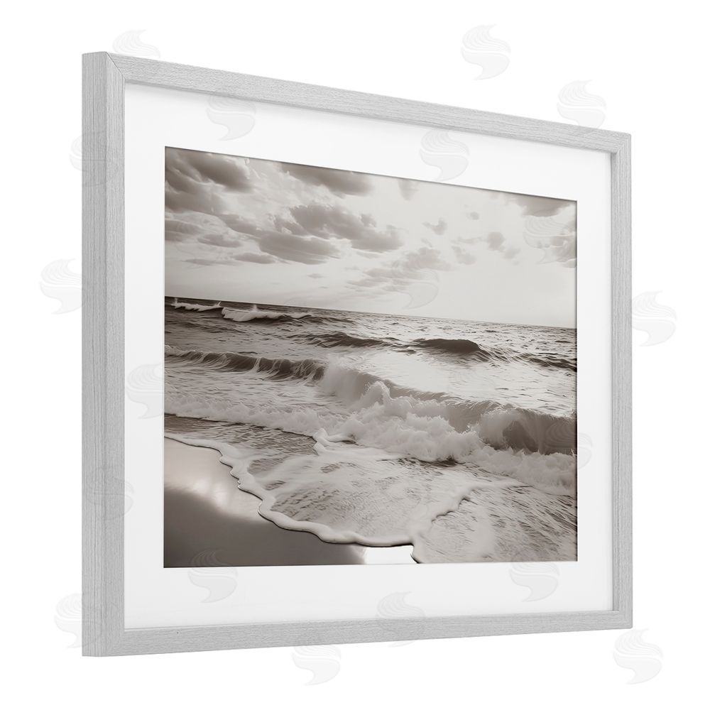 Decent Exposures Beach View Reverie Gray Framed Print Under Glass Wall Art