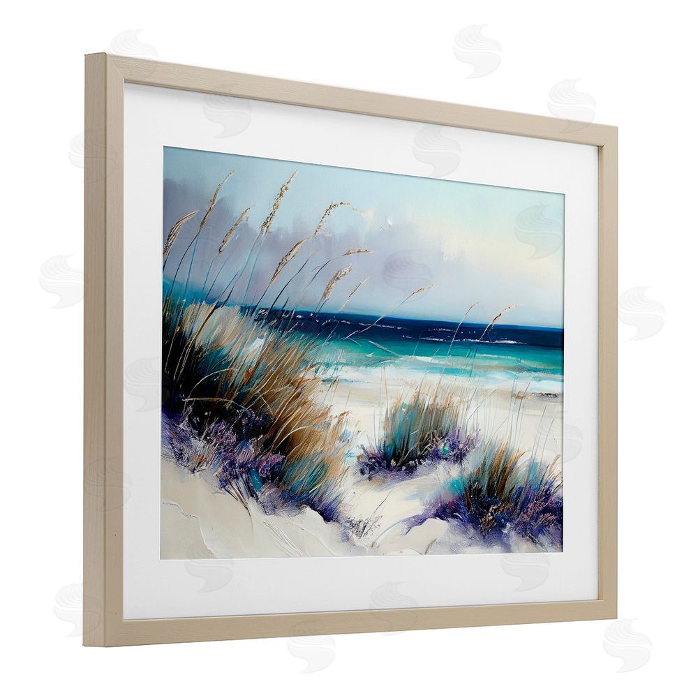Sasha Euphoria Beach Dunes Brown Framed Print Under Glass Wall Art
