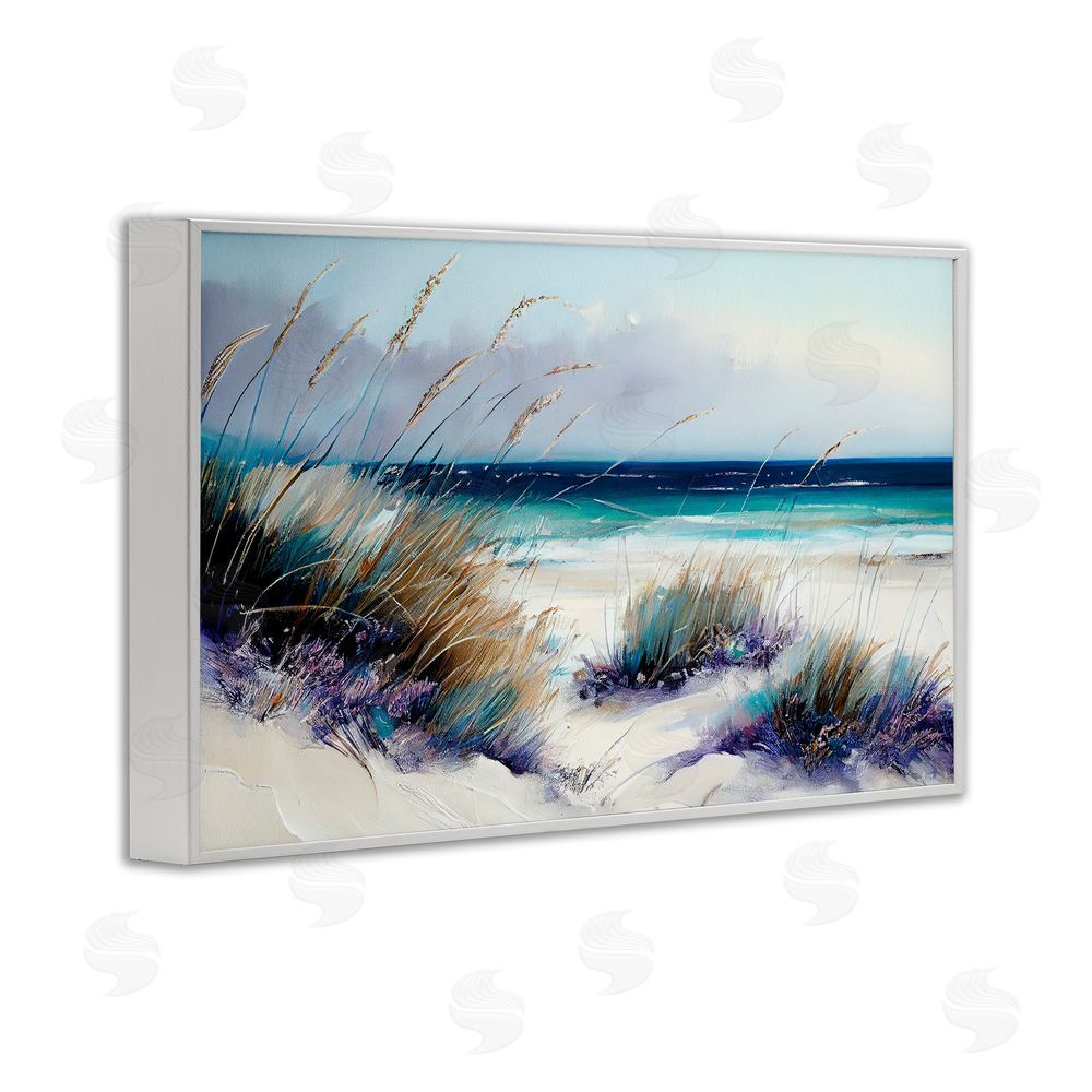 Sasha Euphoria Beach Dunes White Framed Giclee Print Wall Art
