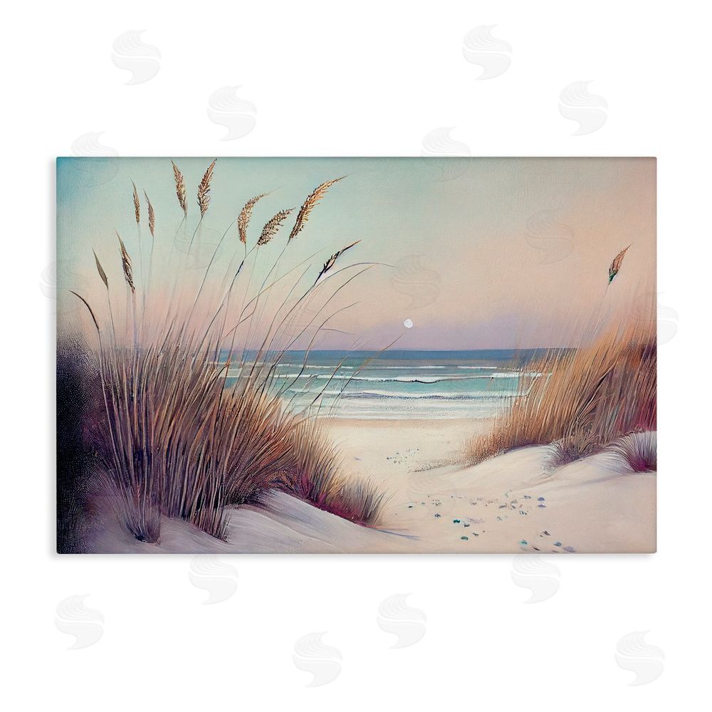 Sasha Euphoria Beach Dunes View Stretched Canvas Wall Art Print