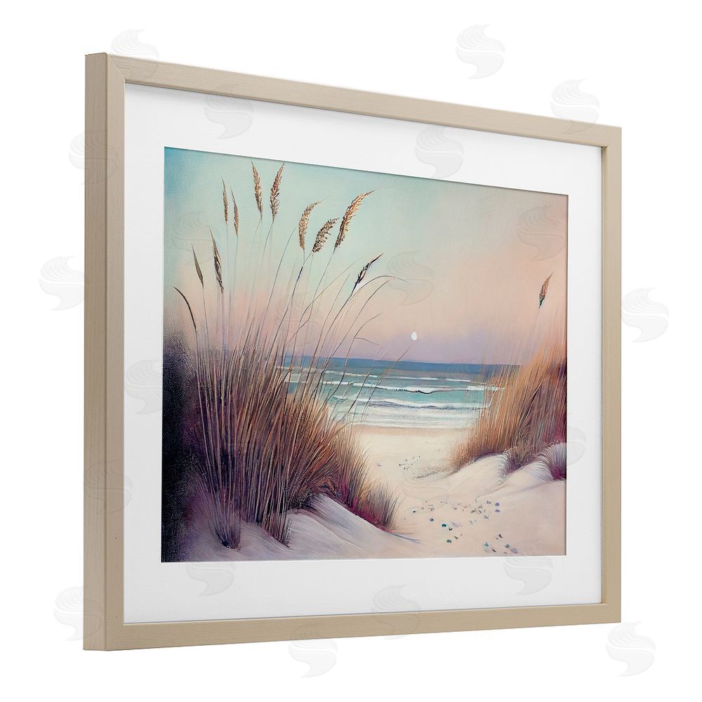 Sasha Euphoria Beach Dunes View Brown Framed Print Under Glass Wall Art