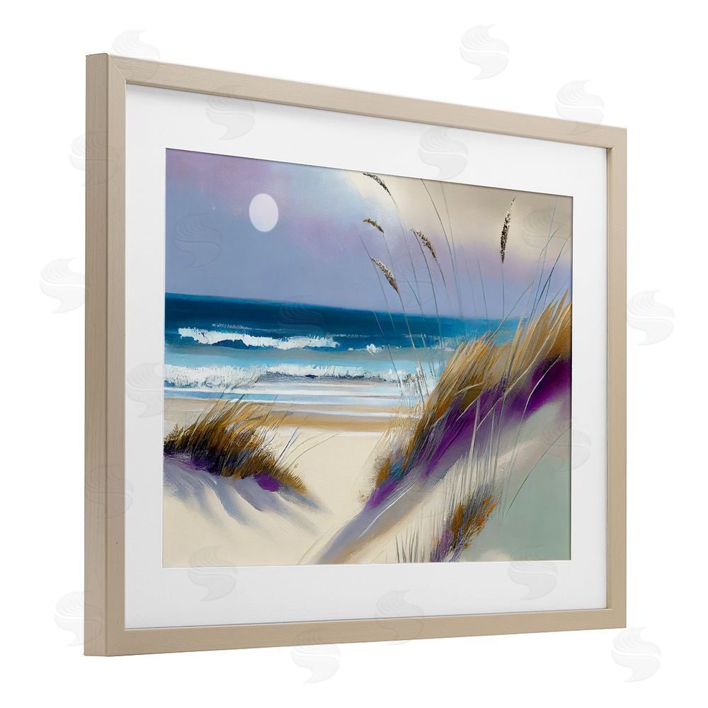 Sasha Beach Dunes Serenity Brown Framed Print Under Glass Wall Art