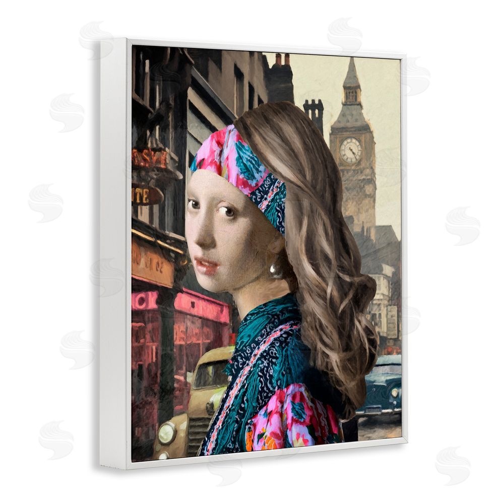 Sasha Carnaby Street Remix Painting White Framed Giclee Print Wall Art