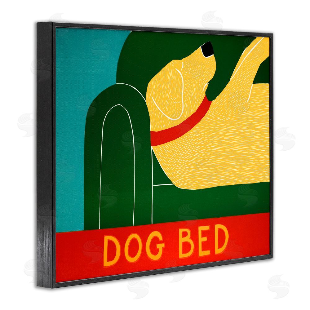 Stephen Huneck Dog Bed Labrador Black Framed Giclee Print Wall Art