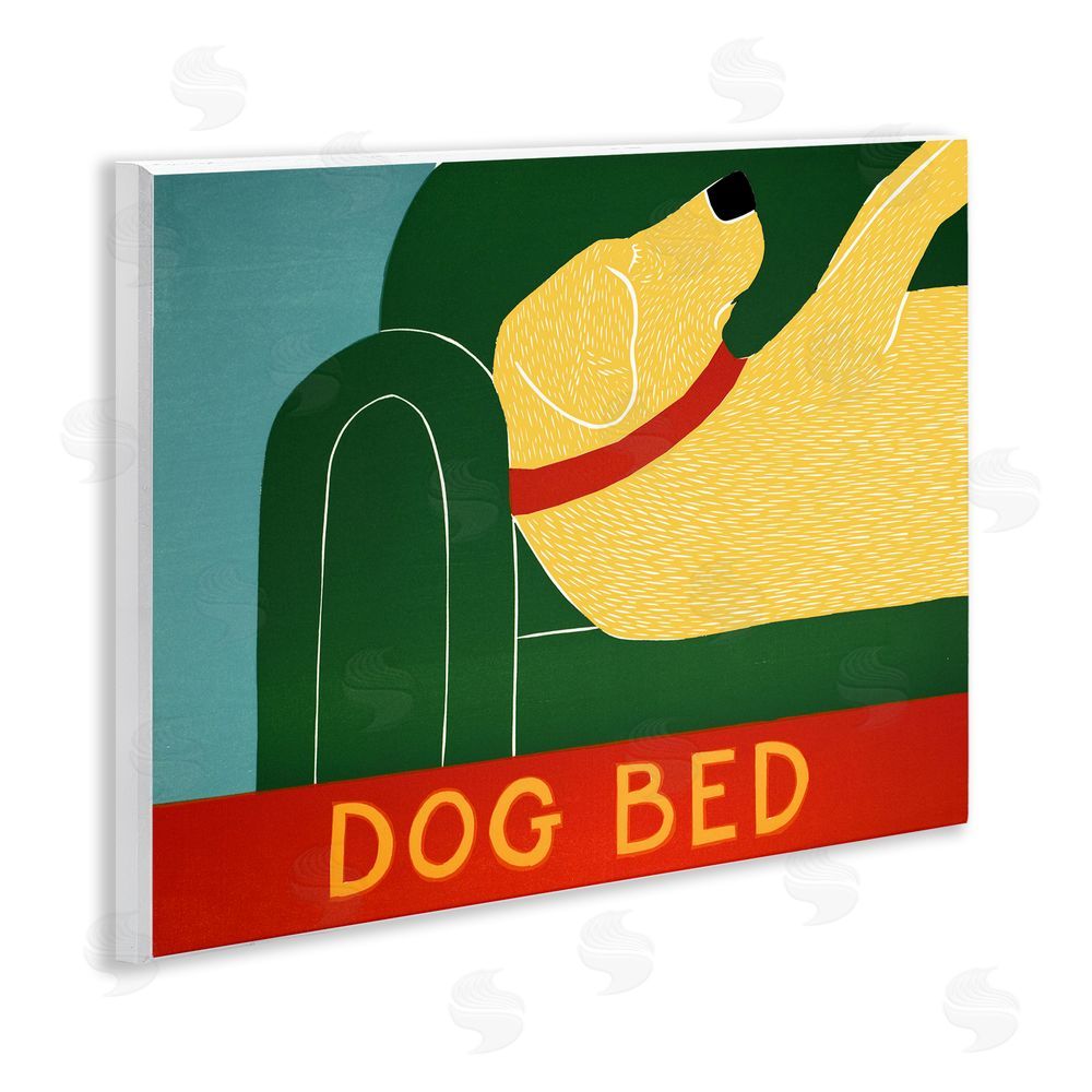 Stephen Huneck Dog Bed Labrador Wooden Wall Plaque Art Print